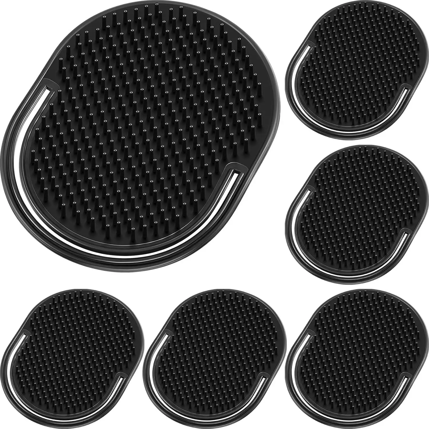 6 piezas de peines de palma de bolsillo, cepillos de champú, peine masajeador de cuero cabelludo, peine cepillo de pelo masajeador, especial para pelucas de cabello real