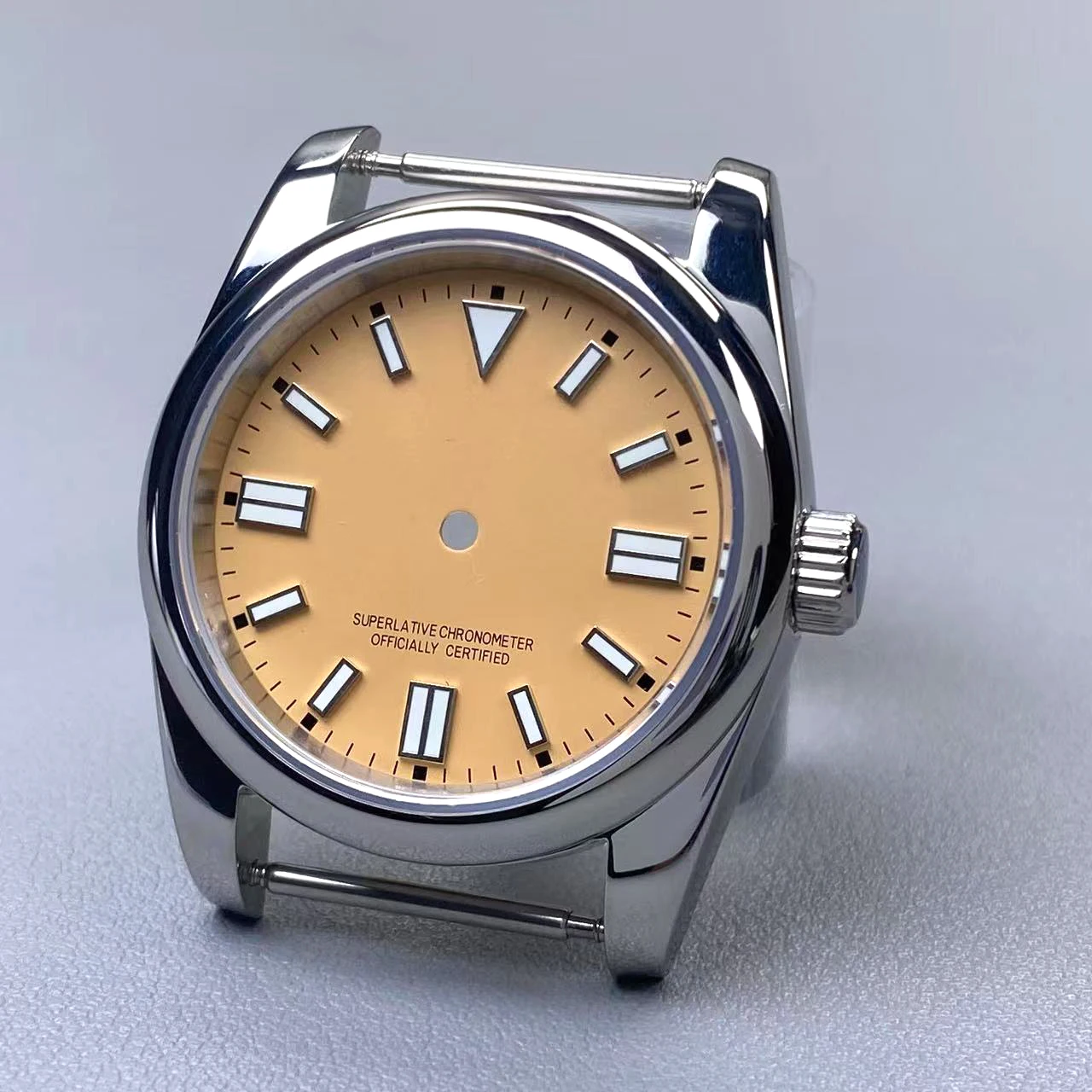 36/39mm NH35 silver watch case stainless steel sapphire glass fit NH35 NH36 movement 28.5mm dial waterproof Watch Case NH35