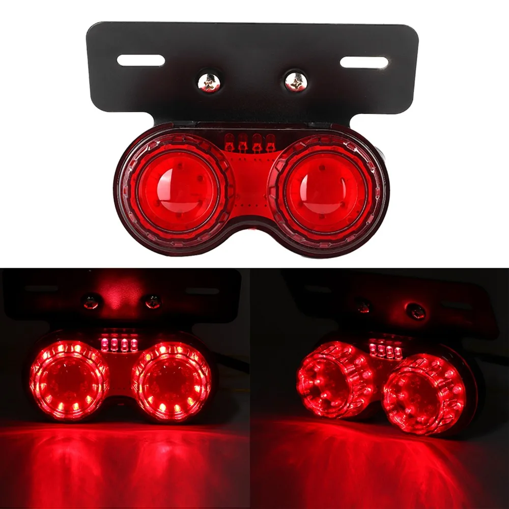 Durable Round Shape Motorcycle Brake Light LED Type 12V Voltage Motorcycle Tail Light Motorcycle Rear Light Vehicle Lighting