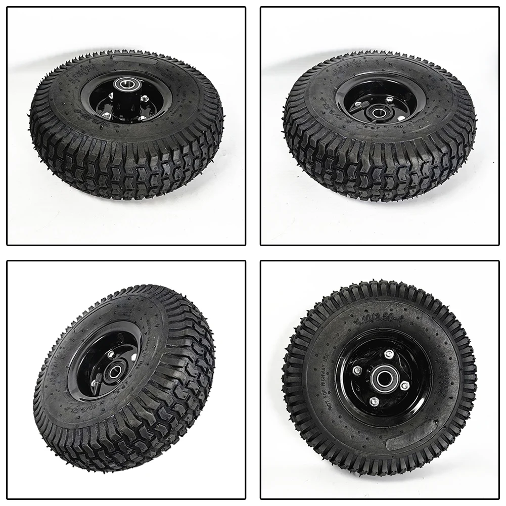 10 Inch 4.10/3.50-4 Inflate Tire Wheel For Trolley Mobility  Electric Scooter Comfortable And Wearproof