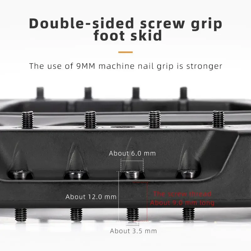 ROCKBROS Bike Nylon Pedals  DU Bearing Ultra-light Mountain Non-Slip Bicycle Pedals Wide Tread MTB Pedals Cycling Accessories