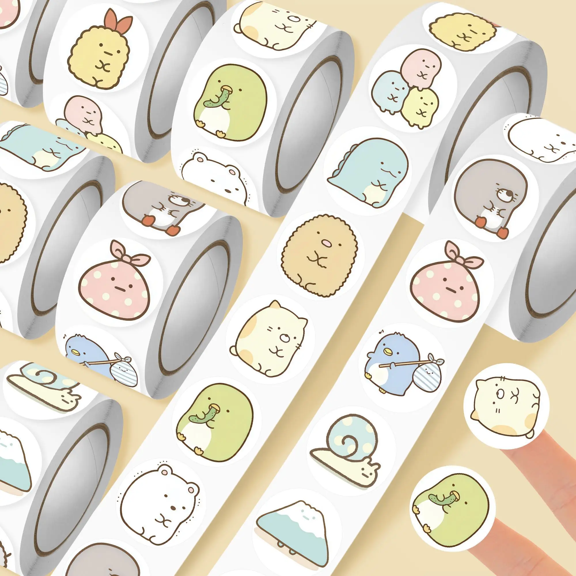 

Sumikko Gurashi Sticker Roll 1500pcs Kawaii Corner Creatures Washi Tape Cartoon Cute Planner Journal Scrapbook Decoration New