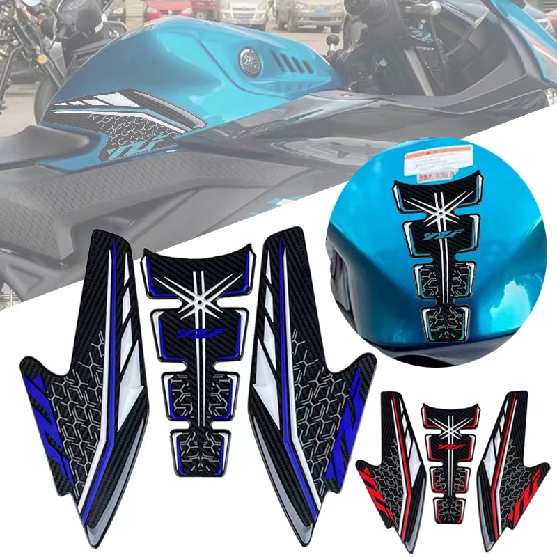 3M Motorcycle Tank Pad Sticker Fuel Gas Cover Protection Frosted Decal For YAMAHA YZF R3 YZF-R3 2019-2024