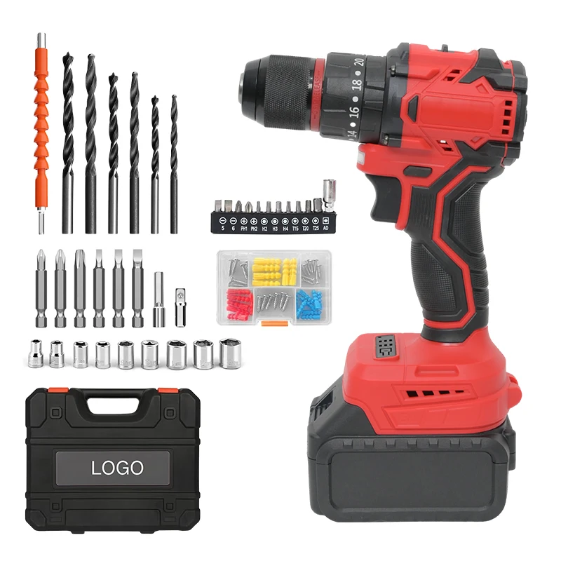 

Professional 21V Brushless Cordless Impact Drill 10mm Rechargeable 1.5AH Battery Variable Speed DIY Construction Work