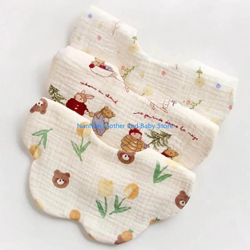 

Newborn Teething Bib Soft Mouth Wipe Cloth Unisex Nursing Towel Drooling Bib