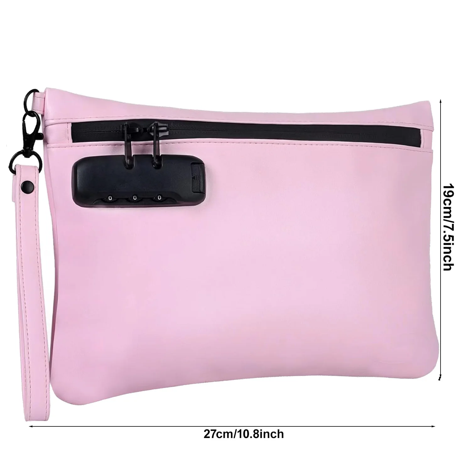 PINK Pouch Bag with Combination Loc Travel Size for Women