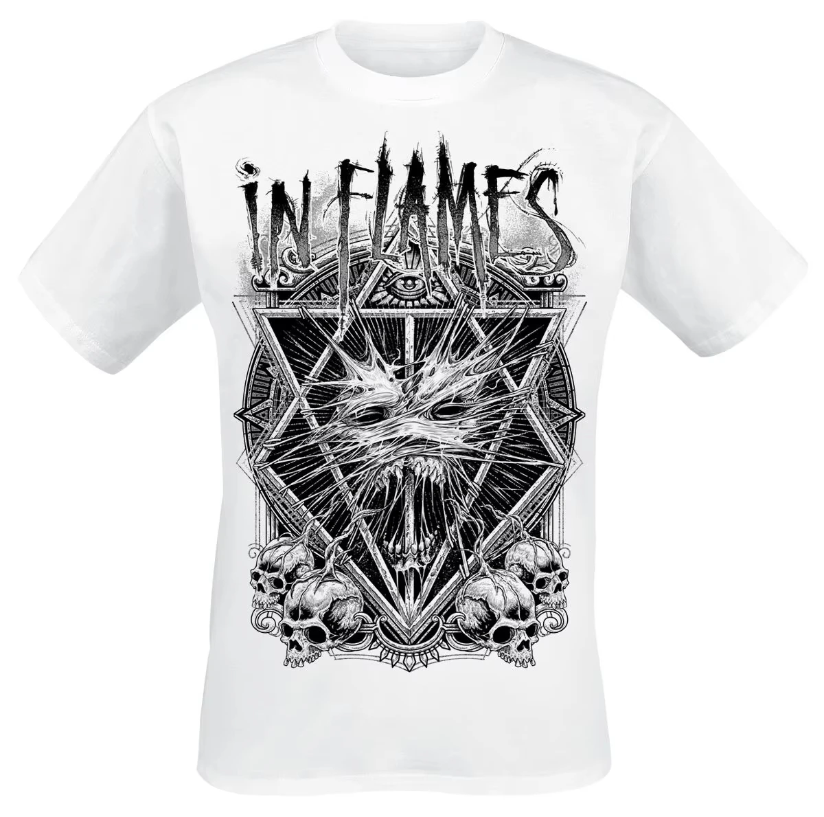2026 New Hot in Flames Corrupted Vitruvian Graphic Tee Gothic Metal Shirt with Clayman Art Print for Fans