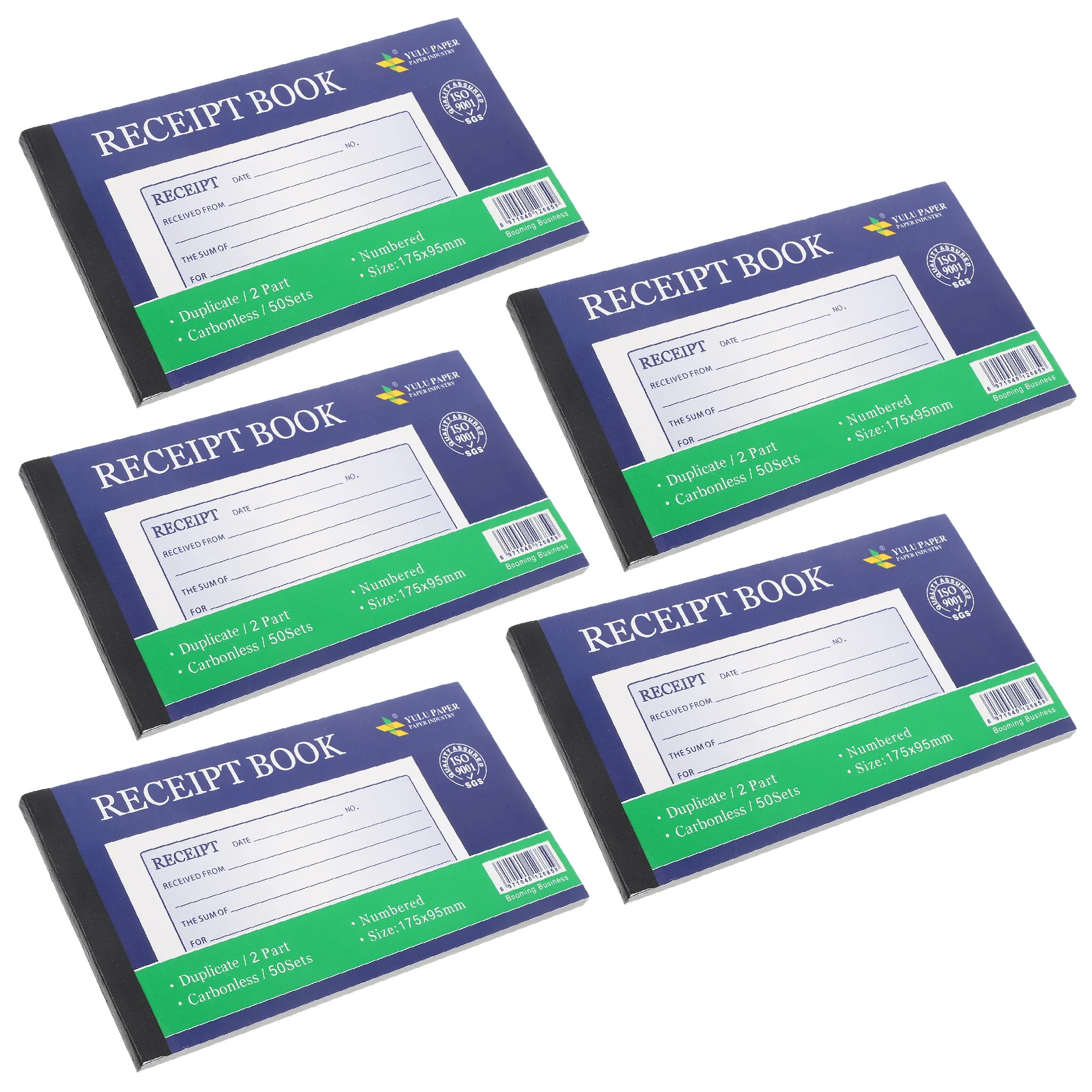 كتاب الإيصالات دفتر ملاحظات على الطراز الإنجليزي 100 ورقة مجلة سجل المحاسبة المحمولة المدمجة لتتبع نفقات الأعمال #6