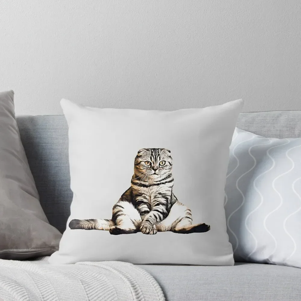 

Scottish Fold - The Model Cat Throw Pillow Couch Pillows Luxury Cushion Cover Decorative Cushion Christmas Pillows pillow