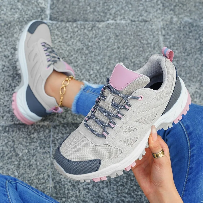 

Hiking Shoes for Women Wear-resistant Outdoor Women's Sports Shoes Lace-Up Climbing Trekking Sneakers Woman 37-41