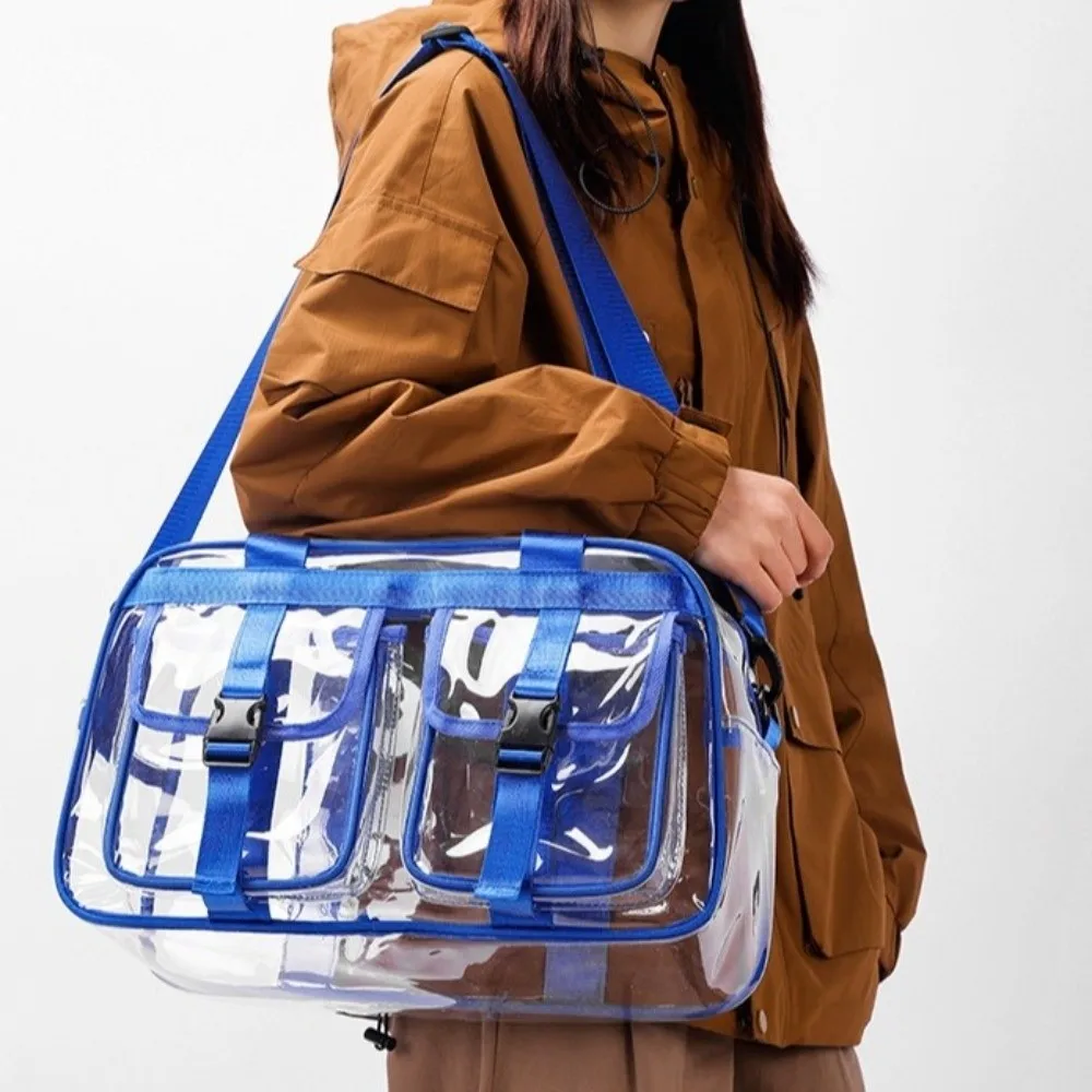 

Портативная дорожная сумка-дафл для фестивалей с эффектом водного расплескивания, однотонная, легкая, из ПВХ, на плечо, с застежкой-молнией, большая вместимость