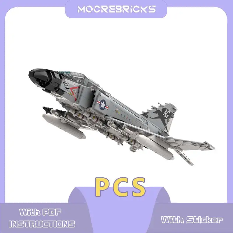 Modern fighter jets  F-4J Phantom II Building Blocks Air Force Combat Bomber Model Assembly Bricks Toy Set Collectible Gifts view 6