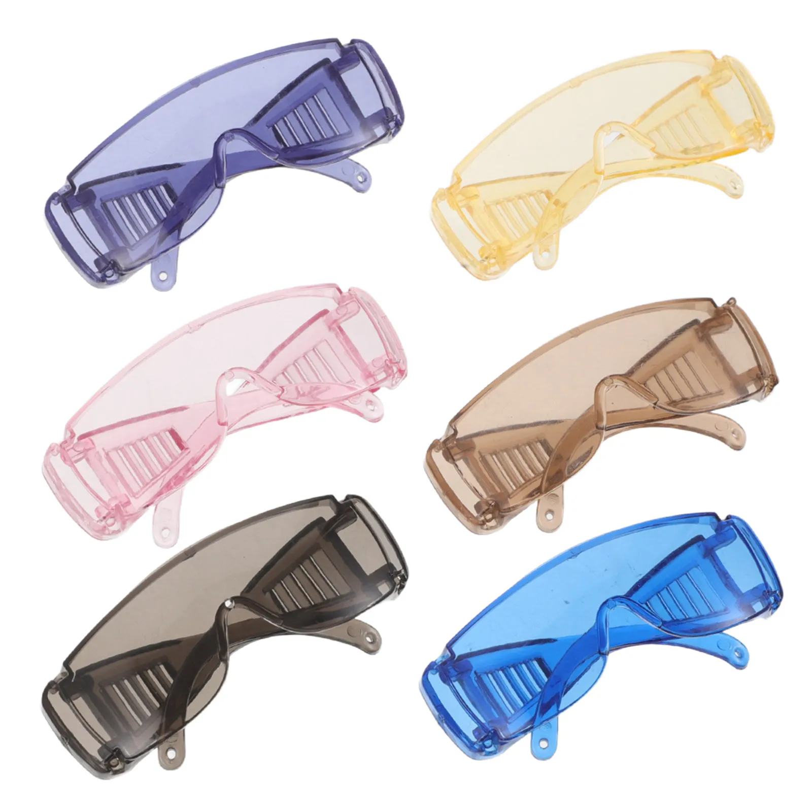 

6Pcs Mini Goggles Multicolor Vintage Safety Eyewear Photo Prop Costume Party Halloween Swimming Accessories Miniature Glasses