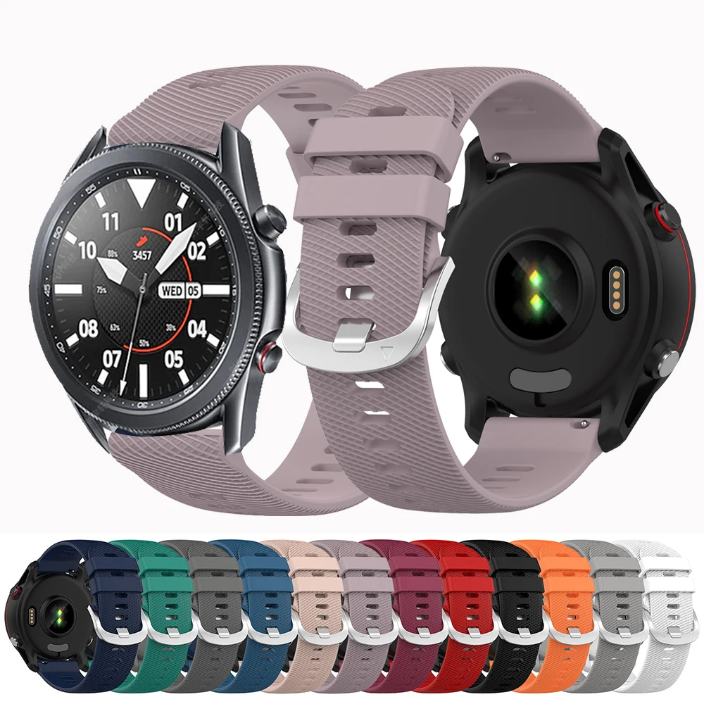Watchband Silicone For Samsung Galaxy watch 3 45mm 41mm 42mm 46mm Strap Active 2 Smart Wristbands Bracelet 20/22mm Gear S3 Strap