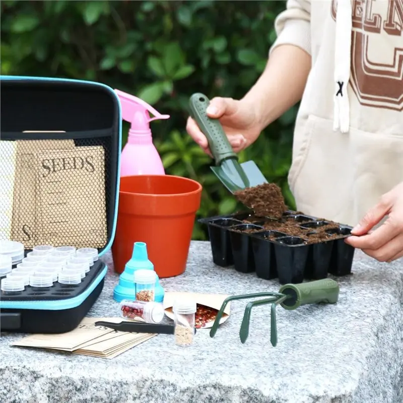 مجموعة أدوات حفظ بذور الحديقة من MOPHE، منظم تخزين البذور 70 فتحة مع 20 ظرفًا للبذور، ملصق كتابة، قمع