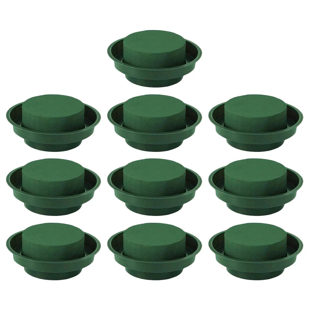 

10pcs Reinforced Flower Mud Floral Foams Bowl Round Blocks Water Absorbent Leak Proof Lightweight Floral Arrangement Supplies