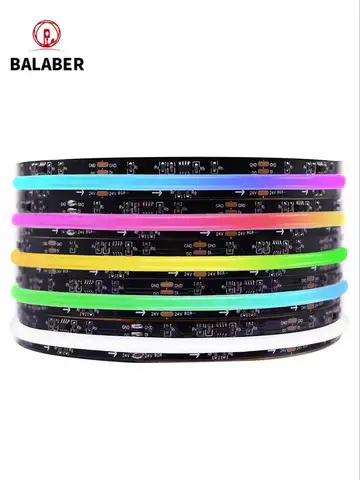 FOB COB light strip, SPI addressable WS2811, dreamy colors, 360/480/576/720 LEDs, low-voltage 5V/12V/24V RGB  LED light strip