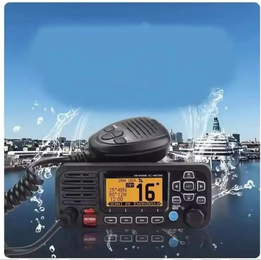 

IC-M330 VHF 25W Base Station IPX7 Waterproof Marine Radio 25W Walkie Talkie Radio & TV Broadcasting Equipment