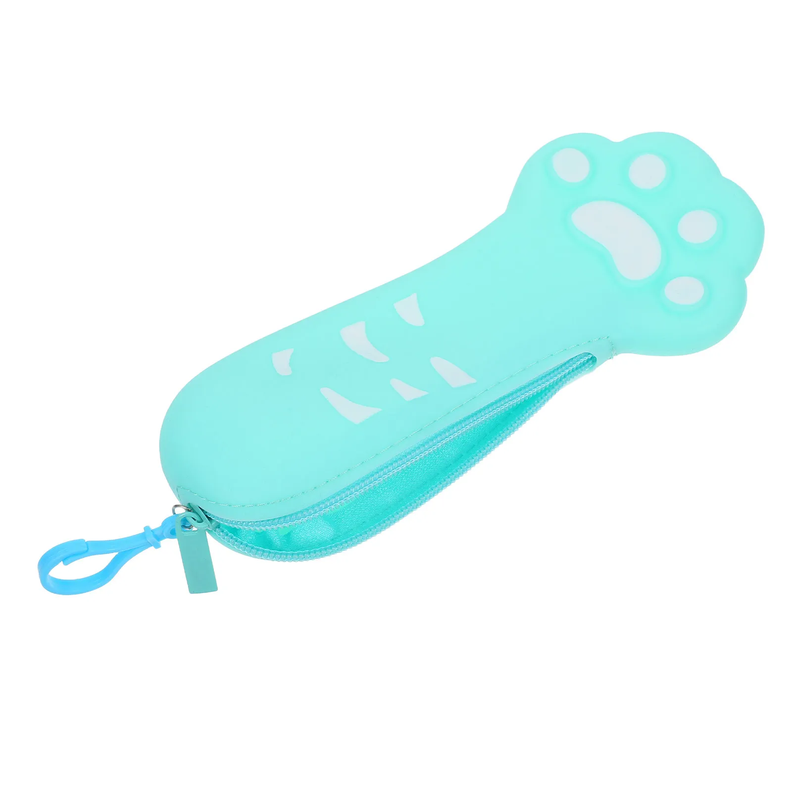 Cat Paw Silicone Pencil Case Small Cute Aesthetic Rubber Pouch for School Office Travel Supplies Holder Cute Pencil Case