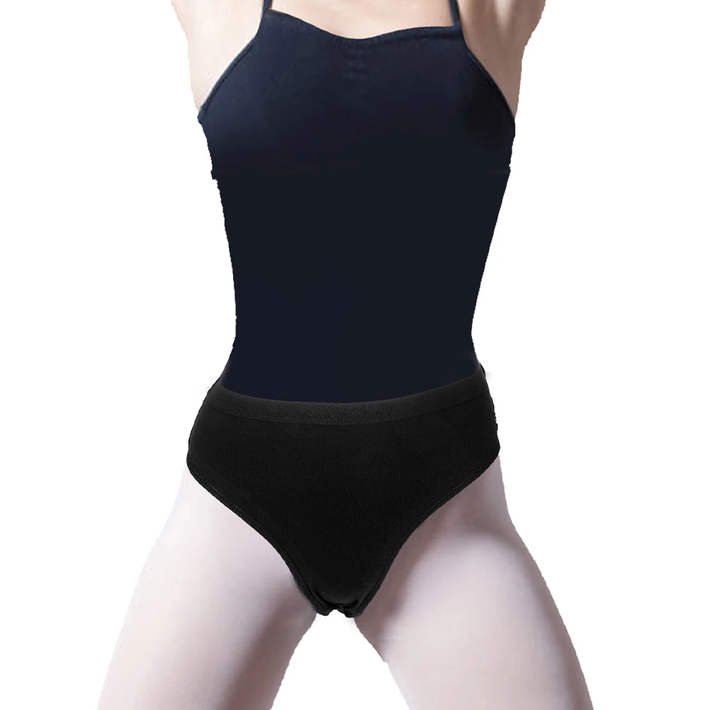 

Children Seamless Dance Briefs High Cut Cotton Black Ballet Gymnastic Underwear Invisible Privacy Protection Comfortable