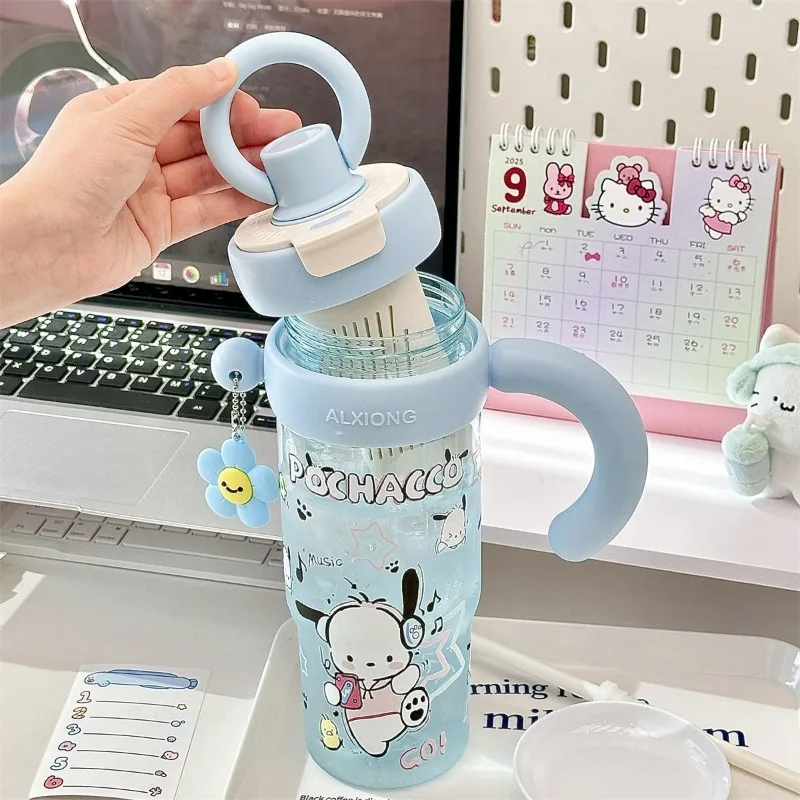 

Pochacco Anime Kawaii Sanrio Ins Fashion Lovely Bottle Cute Cartoon 1200mL Large Capacity Portable Cup Student Gifts Toys