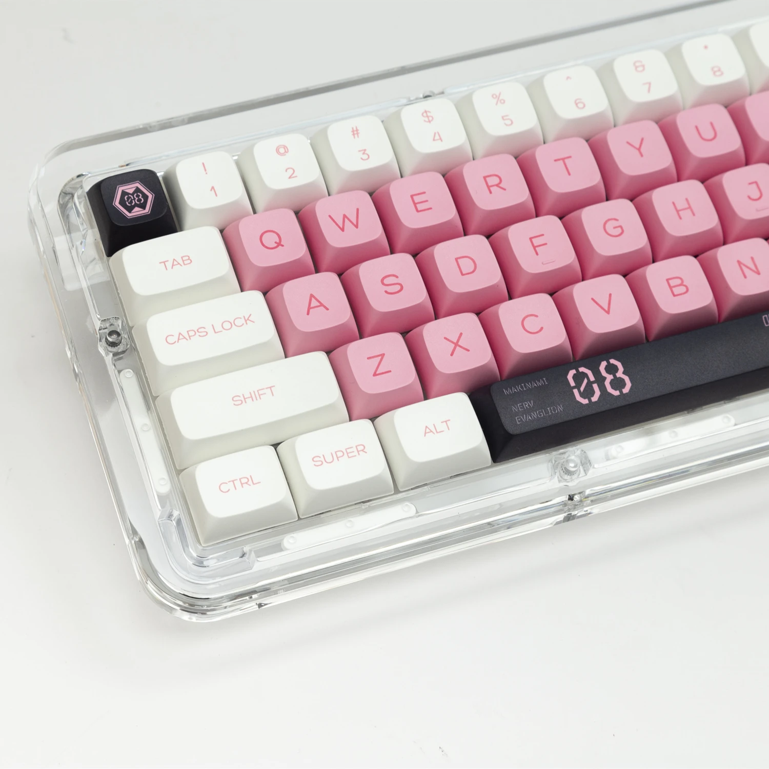 EVA 08 Keycaps 140 Keys PBT Keycaps Dye Sublimation XDA Profile For MX Switch Mechanical Keyboard Personality Pink Keycaps