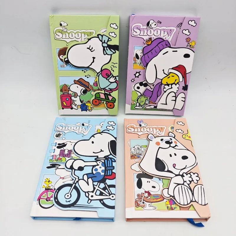 Snoopy Anime Peripheral A5 Notebook Color Page Notepad High-looking Ins Cartoon Cute Creative Exquisite Diary Book Wholesale