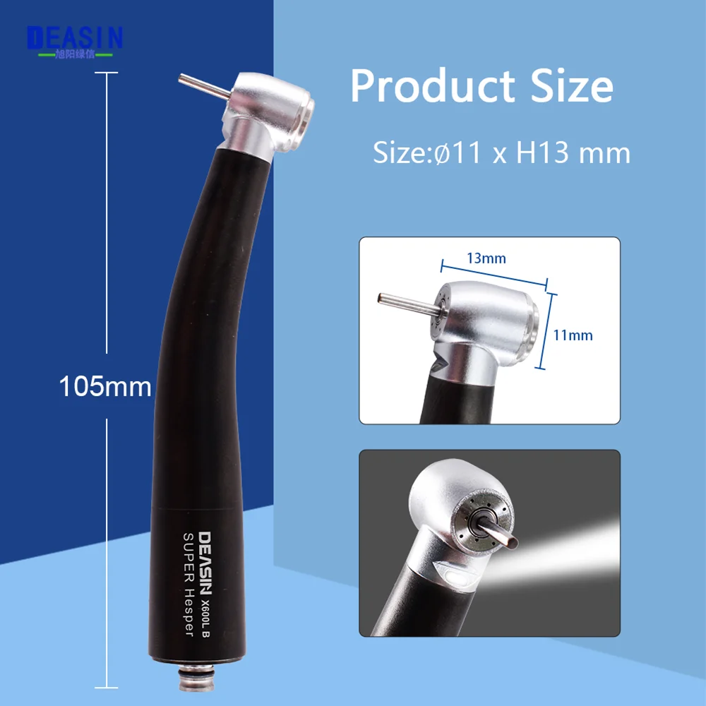 NSK Handpiece kecepatan tinggi, alat perangkai NSK tipe X600L LED optik gigi tipe hitam