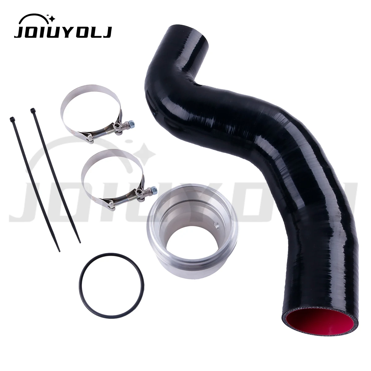 4Ply Black For 2017-2020 Ford 6.7L Powerstroke Upgrade Silicone Motorsports Intercooler Hoses Kit 2017 2018 2019 2020
