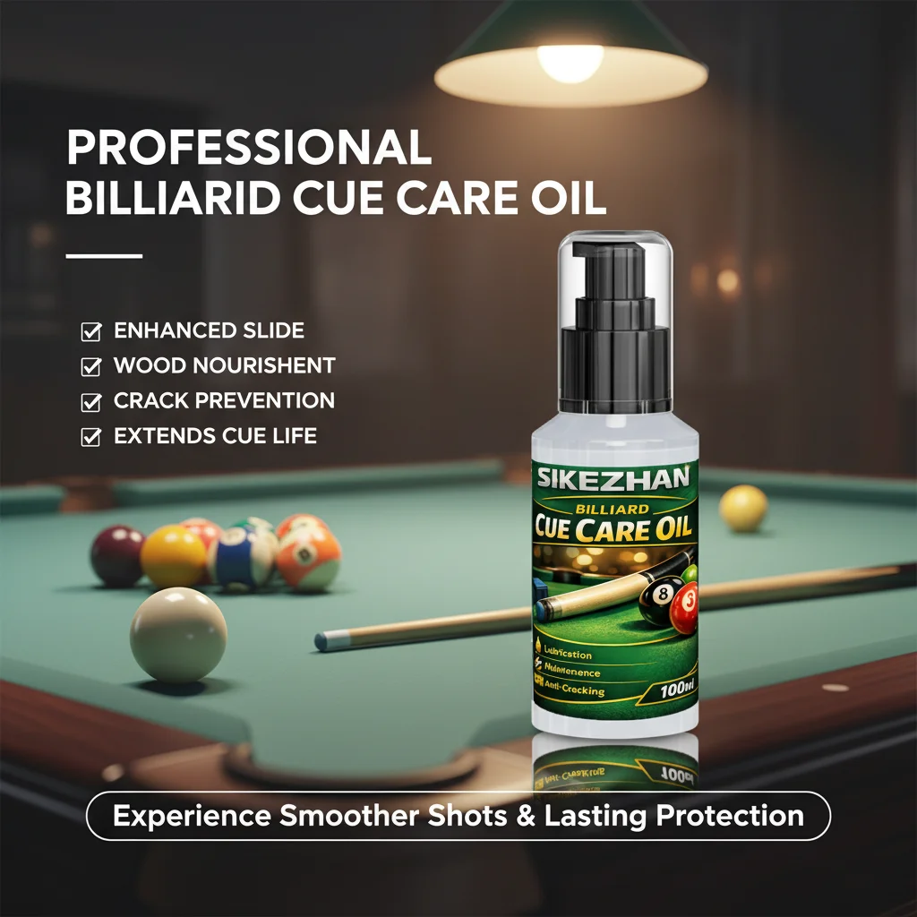 SIKEZHAN Professional Billiard Cue Oil - Anti-Crack Shaft Lubricant & Wood Conditioner for Snooker & Pool Cues