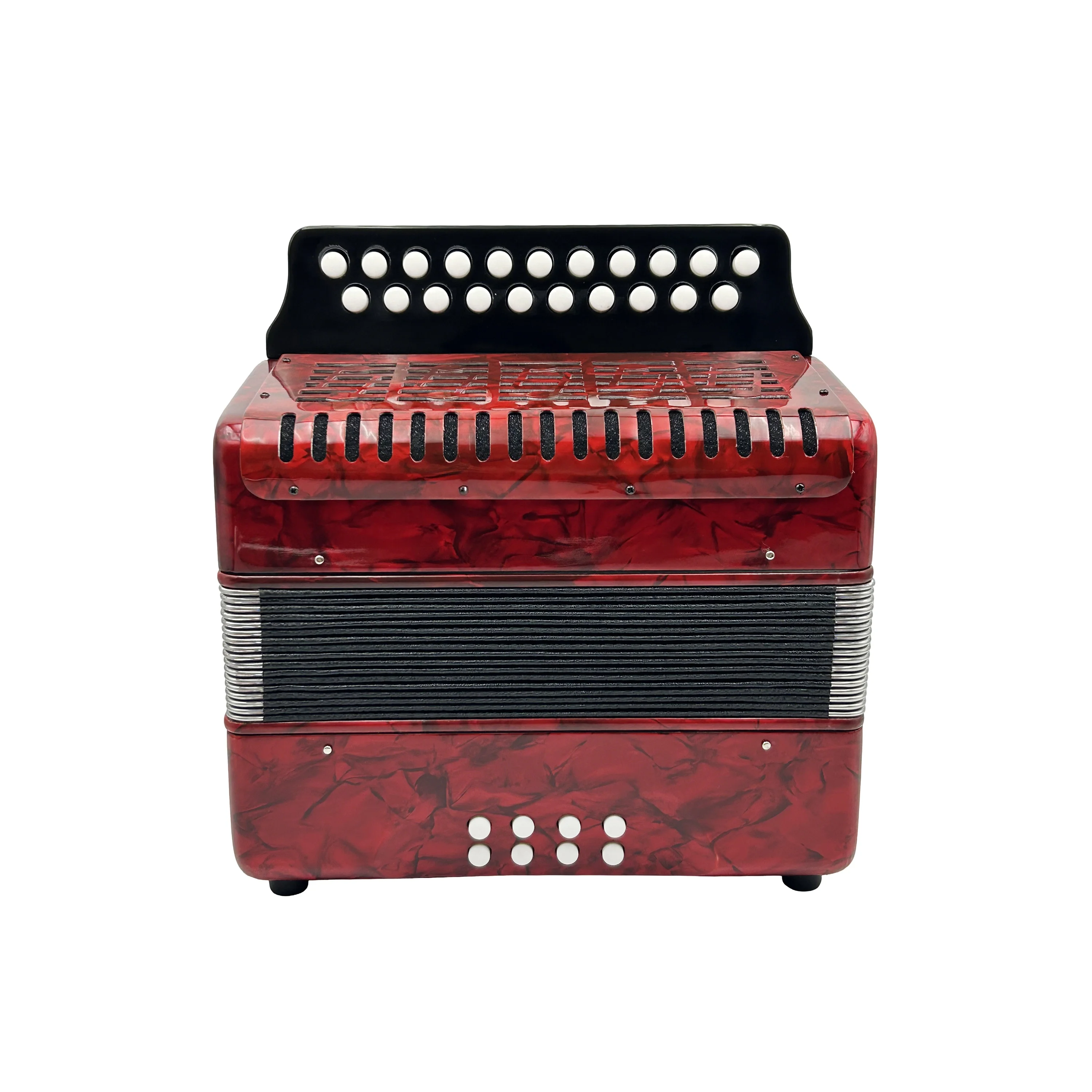 전문가용 크로매틱 21버튼 8베이스 휴대용 학생용 아코디언 악기 레드 색상 JB2108 고품질
