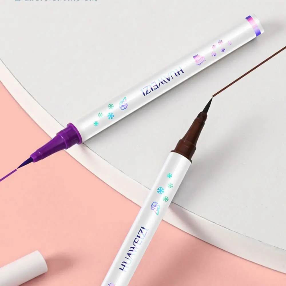 Rosto desenho coreano colorido fosco delineador natural colorido caneta delineador líquido caneta delineador lápis ferramenta de maquiagem dos olhos