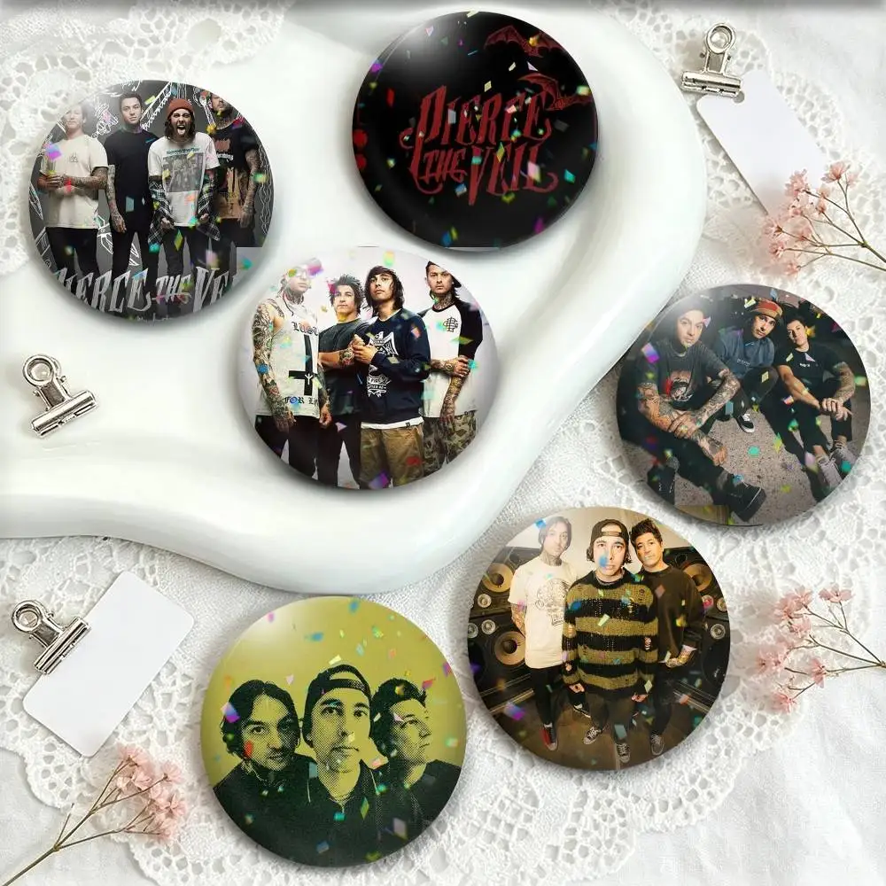 P-Pierce The Veil Band  25 32 44 58 75mm Badges Personalized Round Brooches Pins Accessory Gift