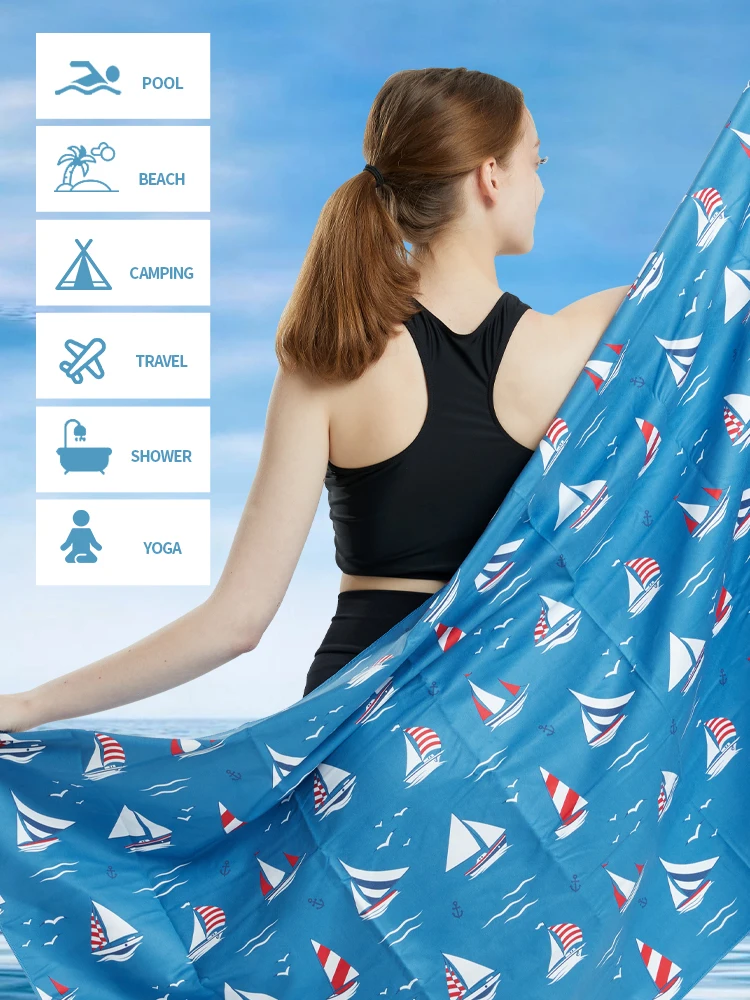 Big Beach Towels Microfiber Beach Towels Quick Dry Towel Sand Cloud Beach Towels Aldults Pool Towel for Travel Swimmers（S2）