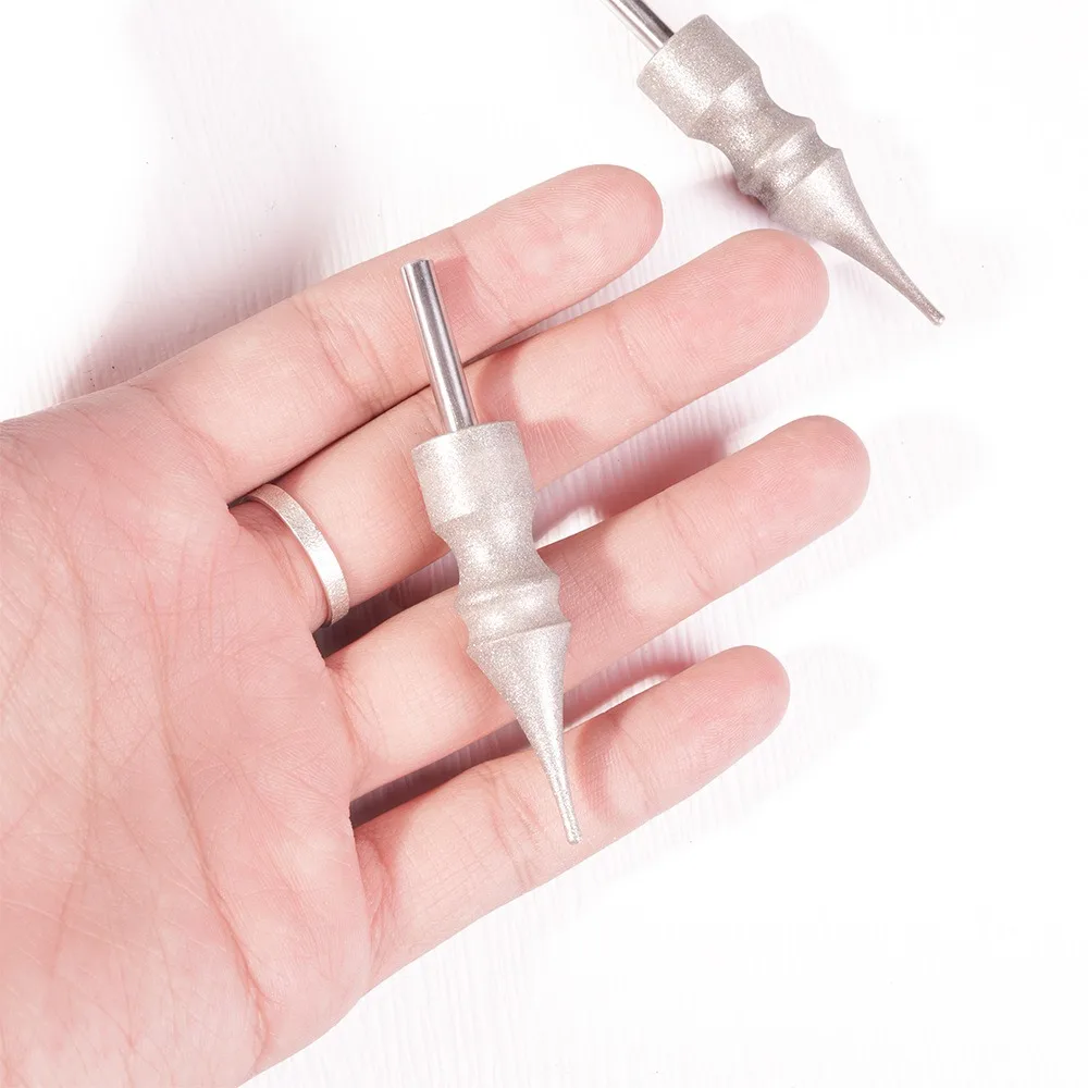 Metal Polishing Head for Leather Crafting 240 Grit Abrasive Tool with Pointed Tip for Detailed Edge Polishing Compatible