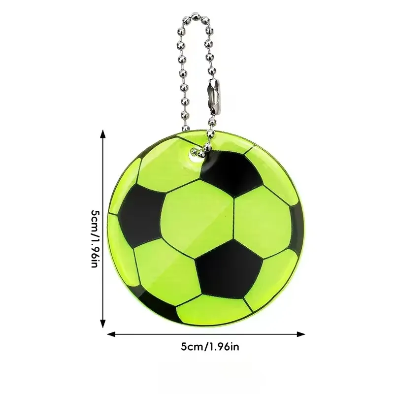 Picture 7: Football Shaped Reflective Pendant Double-sided Luminous Reflective Creative Keychain