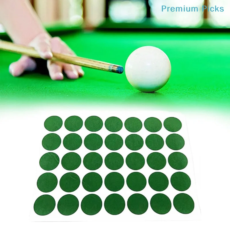 2Sheets Repair Sticker Green Round Self Adhesive Pool Table Cloth Patch Snooker Mending Patch Billiard Table Stickers Kit view 2