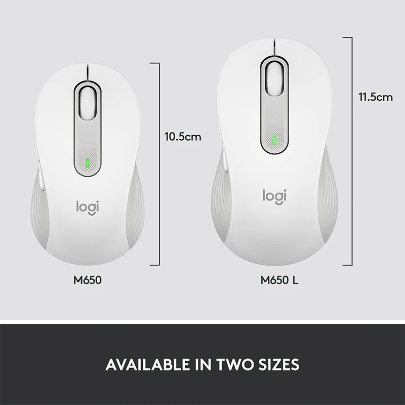 M650 Logitech ลายเซ็น/M650L เมาส์ไร้สายบลูทูธ2.4กิกะเฮิร์ตซ์-สำหรับมือเล็กถึงขนาดกลางคลิก Mouse Notebook แบบเงียบ