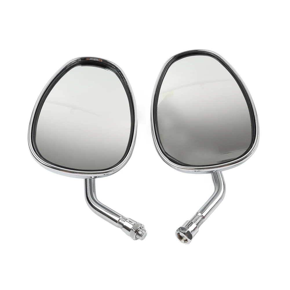 1Pair Motorcycle Rearview Oval Mirror Rotated freely Adjustable up & down For Honda Shadow Spirit 750 1100 VTX1300 VTX1800
