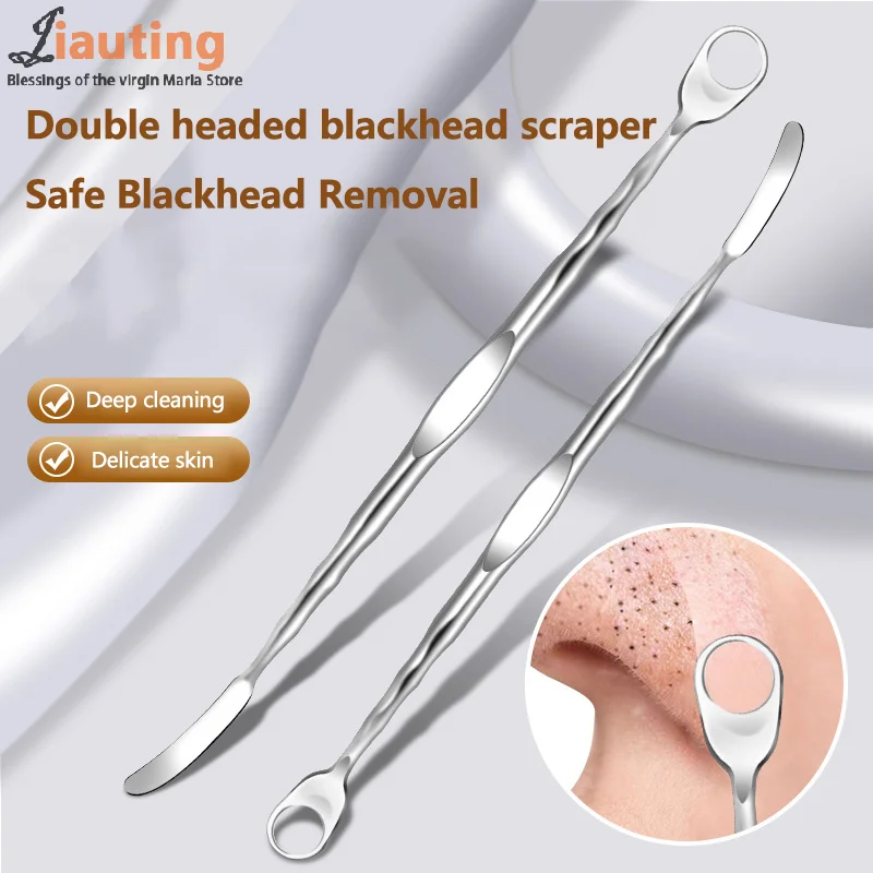 1 ชิ้น Blackhead Remover สิว Popper เครื่องมือเข็มสิวถอด Treatment Whitehead Popping Zit จมูก Blemish Extractor เครื่องมือ