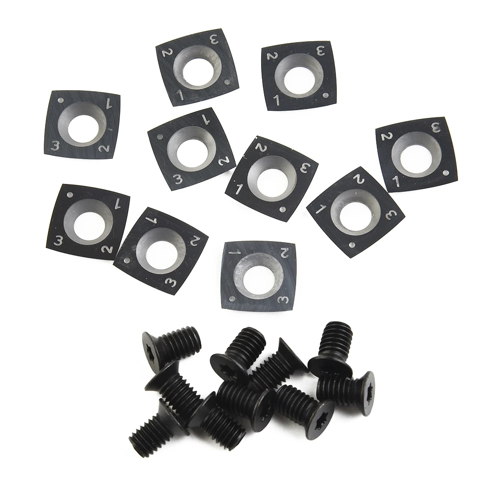 15mm Square Carbide Inserts Cutters for Surface Planing 4 Edges 30 Degree Bevel for CNC Lathes and Woodworking Tools
