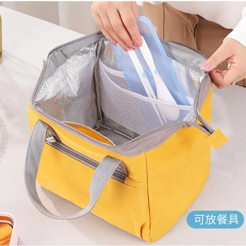 Large Lunch Bag Women Waterproof Concise Convenient Fresh Cooler Bags Thermal Breakfast Food Box Portable Picnic Travel Food Bag