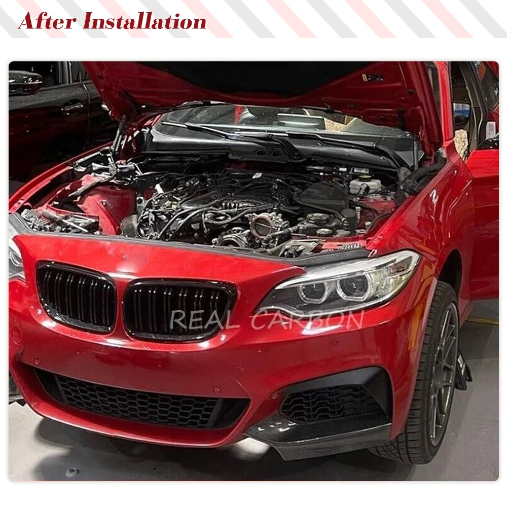 Carbon Fiber Car Front Splitters for BMW 2 Series F23 F22 M Sport M235i M240i 2013-2017 Car Front Bumper Lip Splitters Winglet view 2