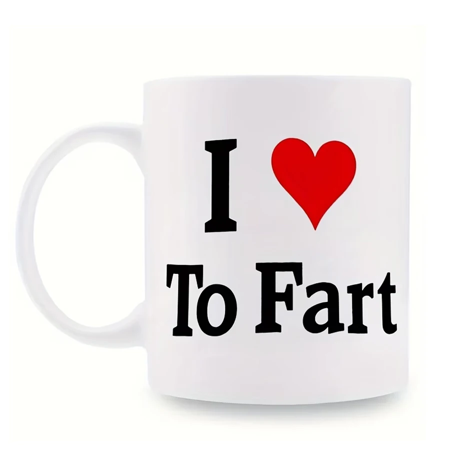 I Love Butts Humorous Ceramic Coffee Mug - 11 oz Reusable Insulated Cup, Just Wash Handily - Multipurpose Novelty Drinkware, Unisex