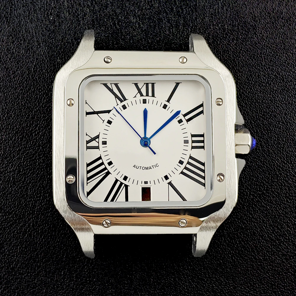 NH35 корпус часов мужские часы 38 мм корпус из нержавеющей стали индивидуальный логотип циферблат NH35 механизм аксессуары для часов