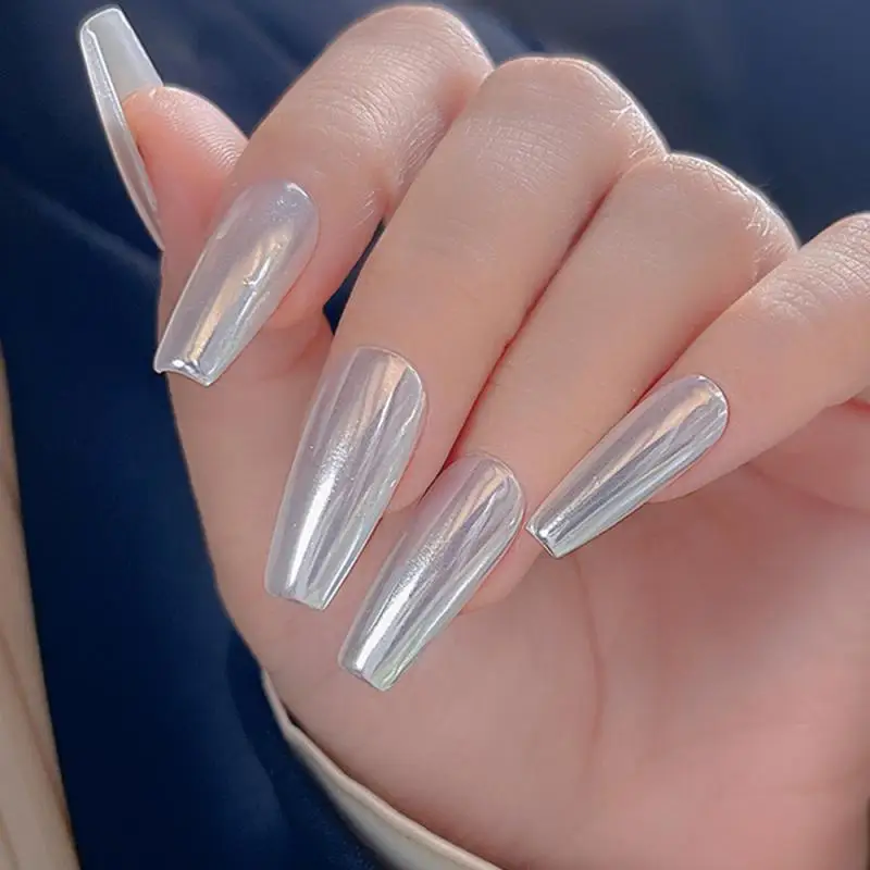 مسحوق أظافر ناعم غير طائر ، لمسة حريرية ، مسحوق لؤلؤ الشفق ، الصحة والجمال ، سهل التطبيق