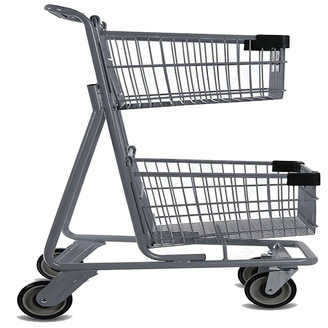 High grade and cheap price supermarket metal shopping trolley truck