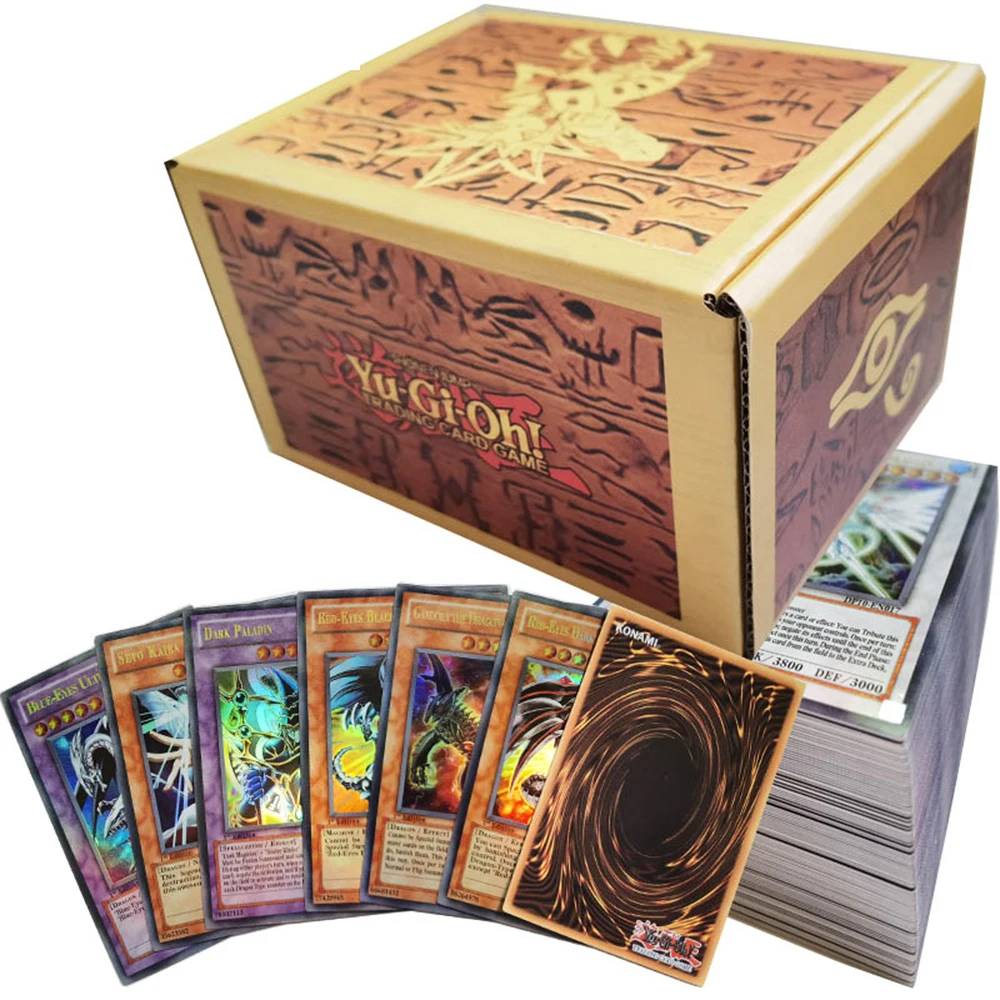 Yugioh English Version Trading Flash Cards, Coleção Booster, Anime Yu Gi Oh, Jogando cartas de jogo, Brinquedo de mesa para crianças