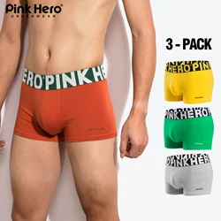 3 Pcs  PINKHERO  Underpants For Men,Including High Quality Comfy And Soft Cotton Underwear Boxer Briefs,Calzoncillos Hombre