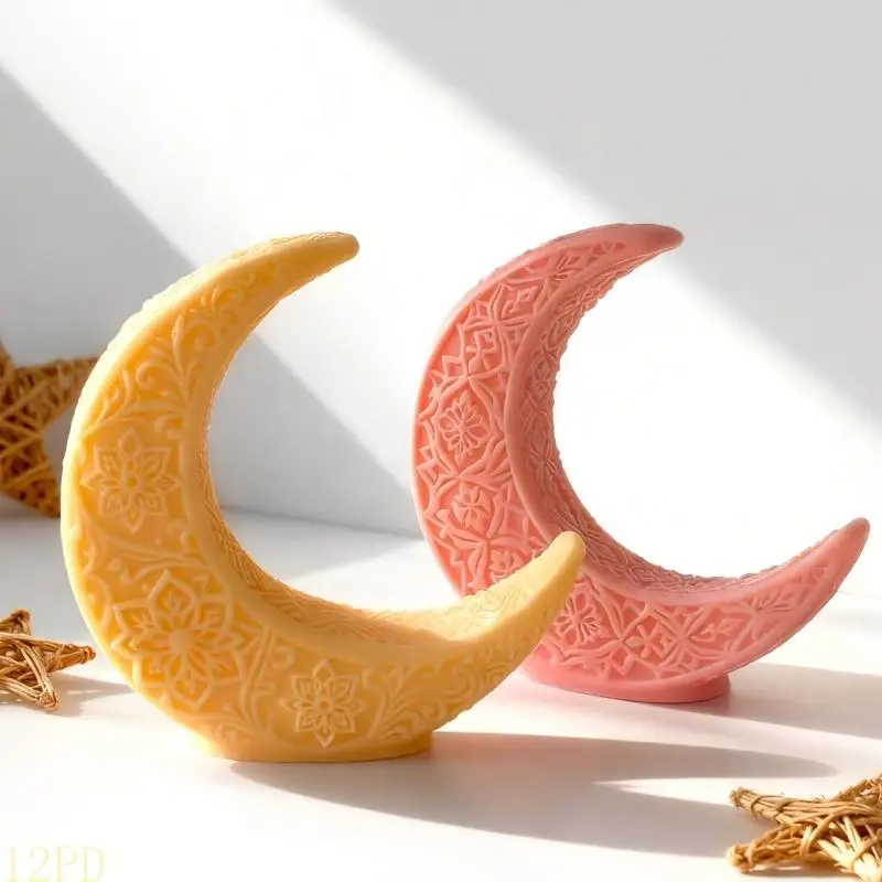 12PD Crescents Silicone Mold for Candle Making,Aromatherapys Resin Mould Ornament Epoxy Resin Casting Mold